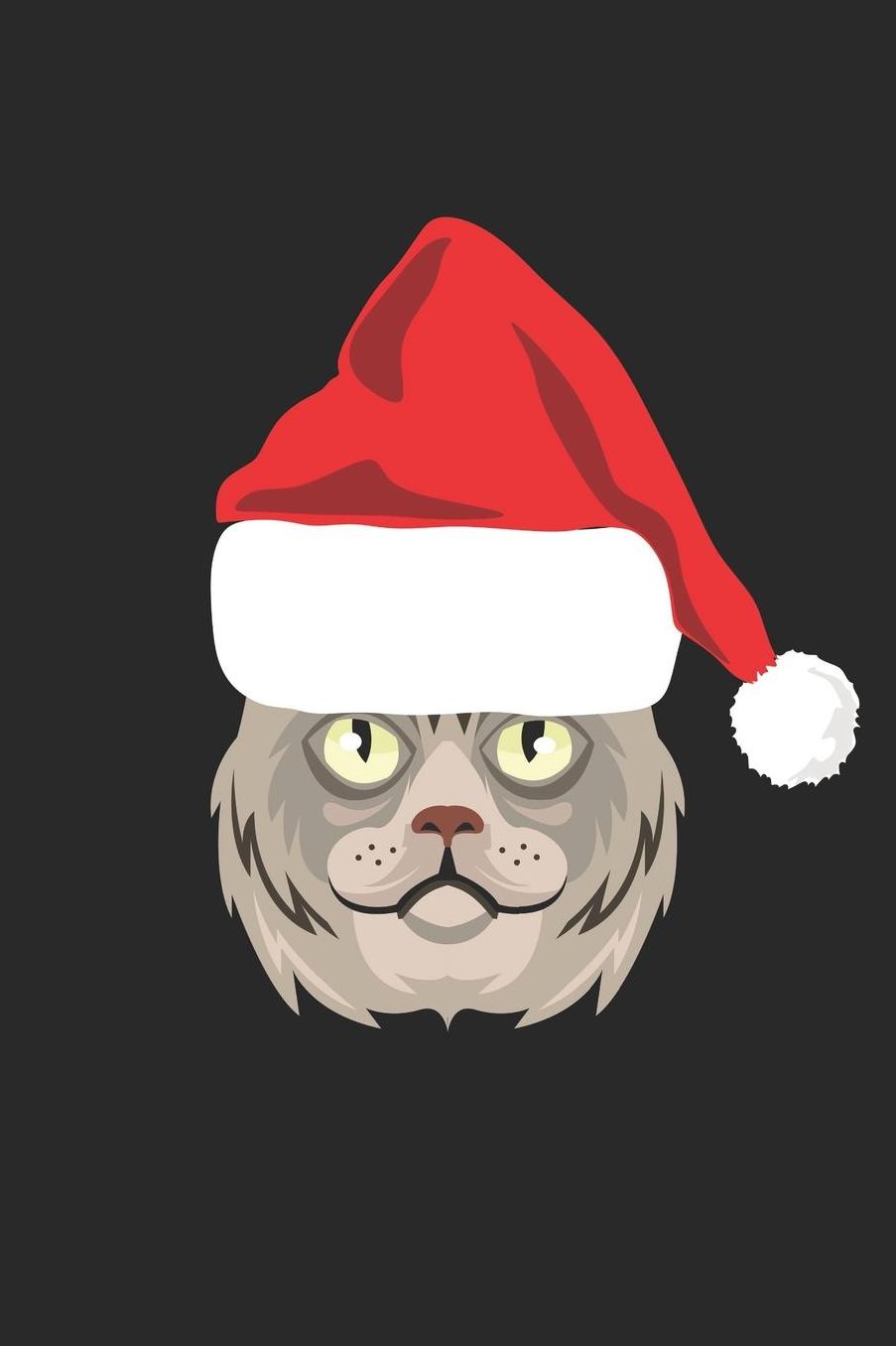 Siberian Cat Notebook - Siberian Cat Santa Hat Cat Lover Christmas Gift - Siberian Cat Journal: Medium College-Ruled Journey Diary, 110 page, Lined, 6x9 (