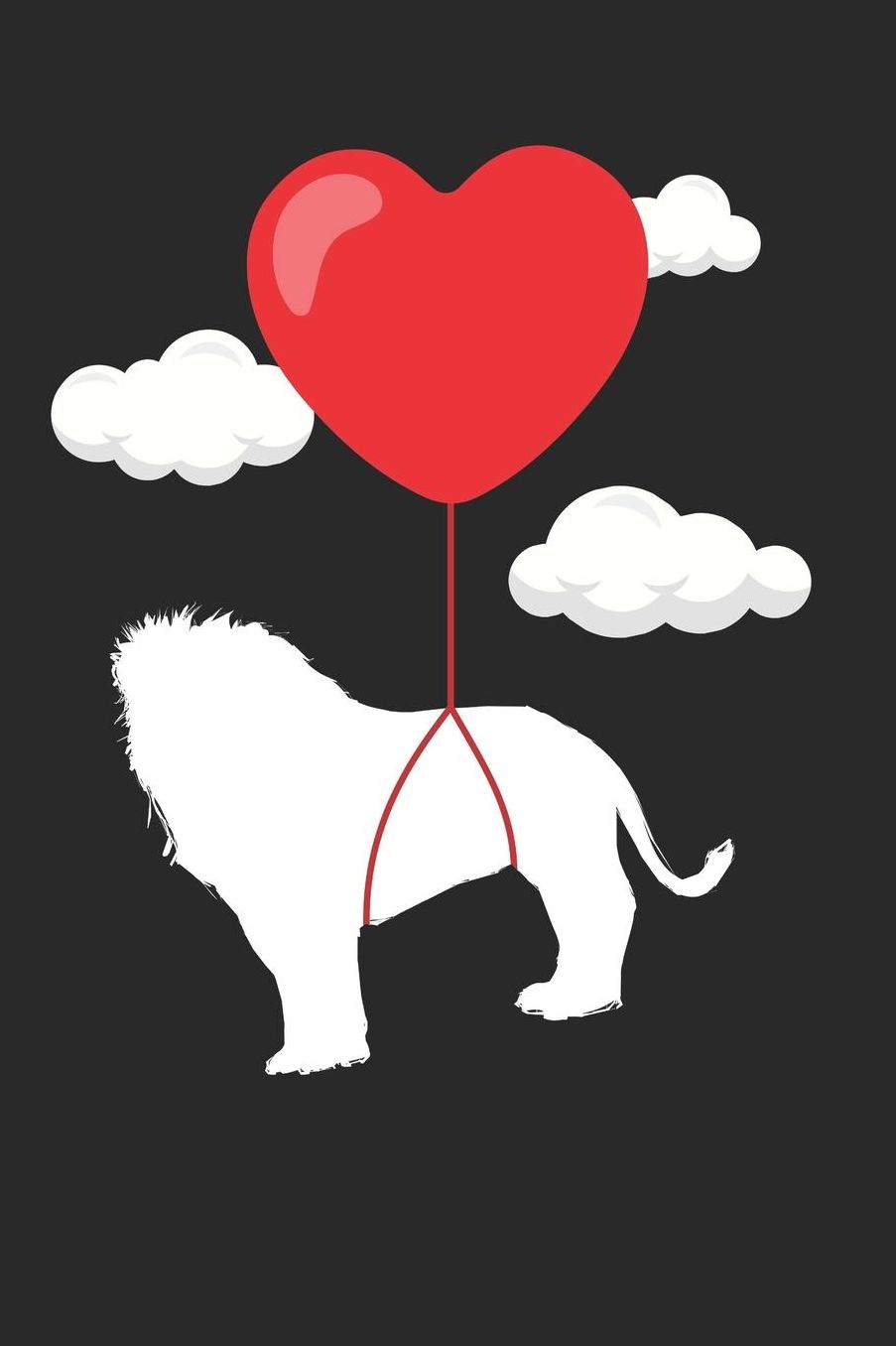 Valentine's Day Notebook - Valentine's Day Gift for Animal Lover - Valentine's Day Lion Journal - Lion Diary: Medium College-Ruled Journey Diary, 110 page, Lined, 6x9 (15.2 x 22.9 cm)