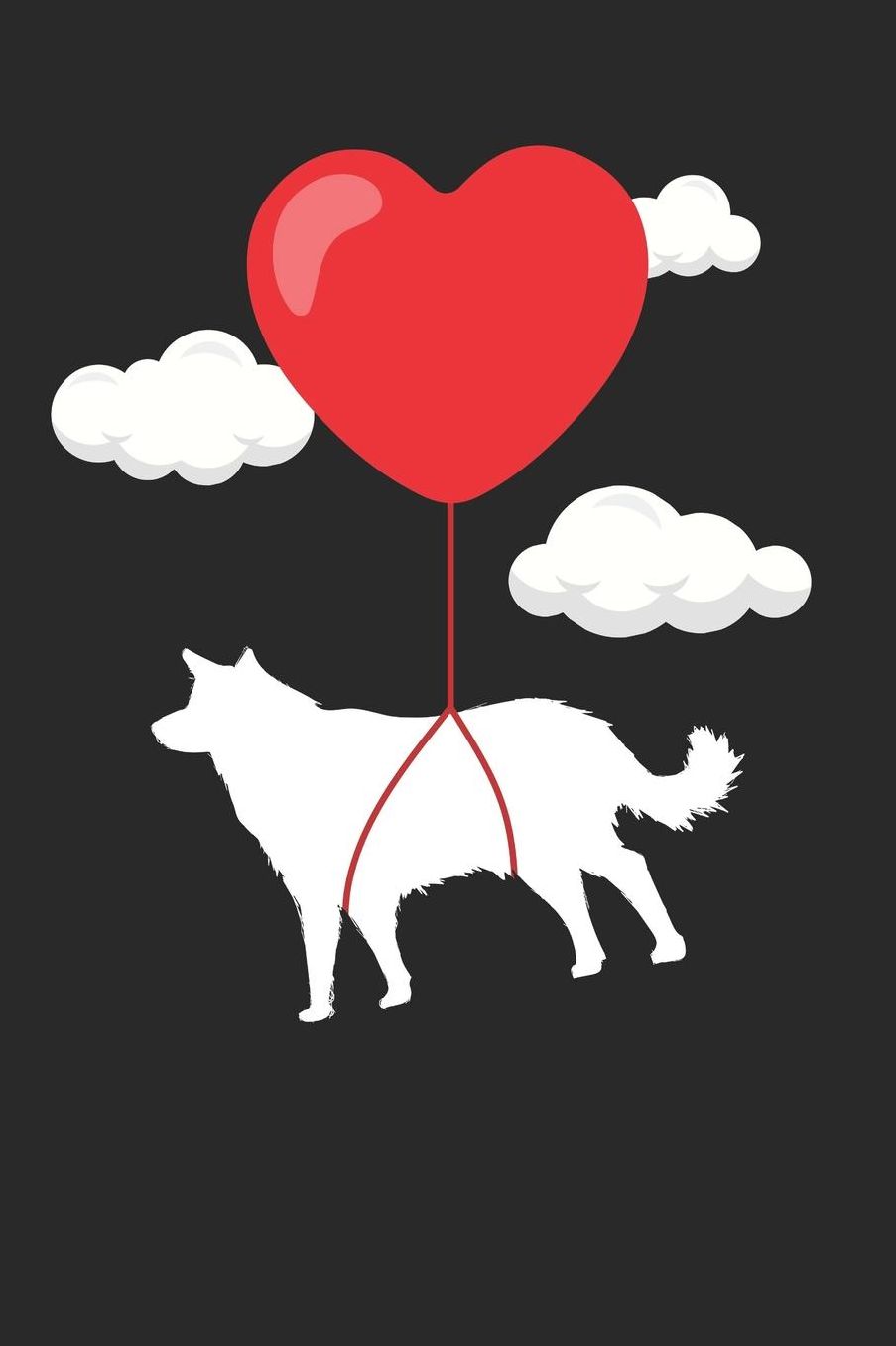 Valentine's Day Notebook - Valentine's Day Gift for Animal Lover - Valentine's Day Wolf Journal - Wolf Diary: Medium College-Ruled Journey Diary, 110 page, Lined, 6x9 (15.2 x 22.9 cm)