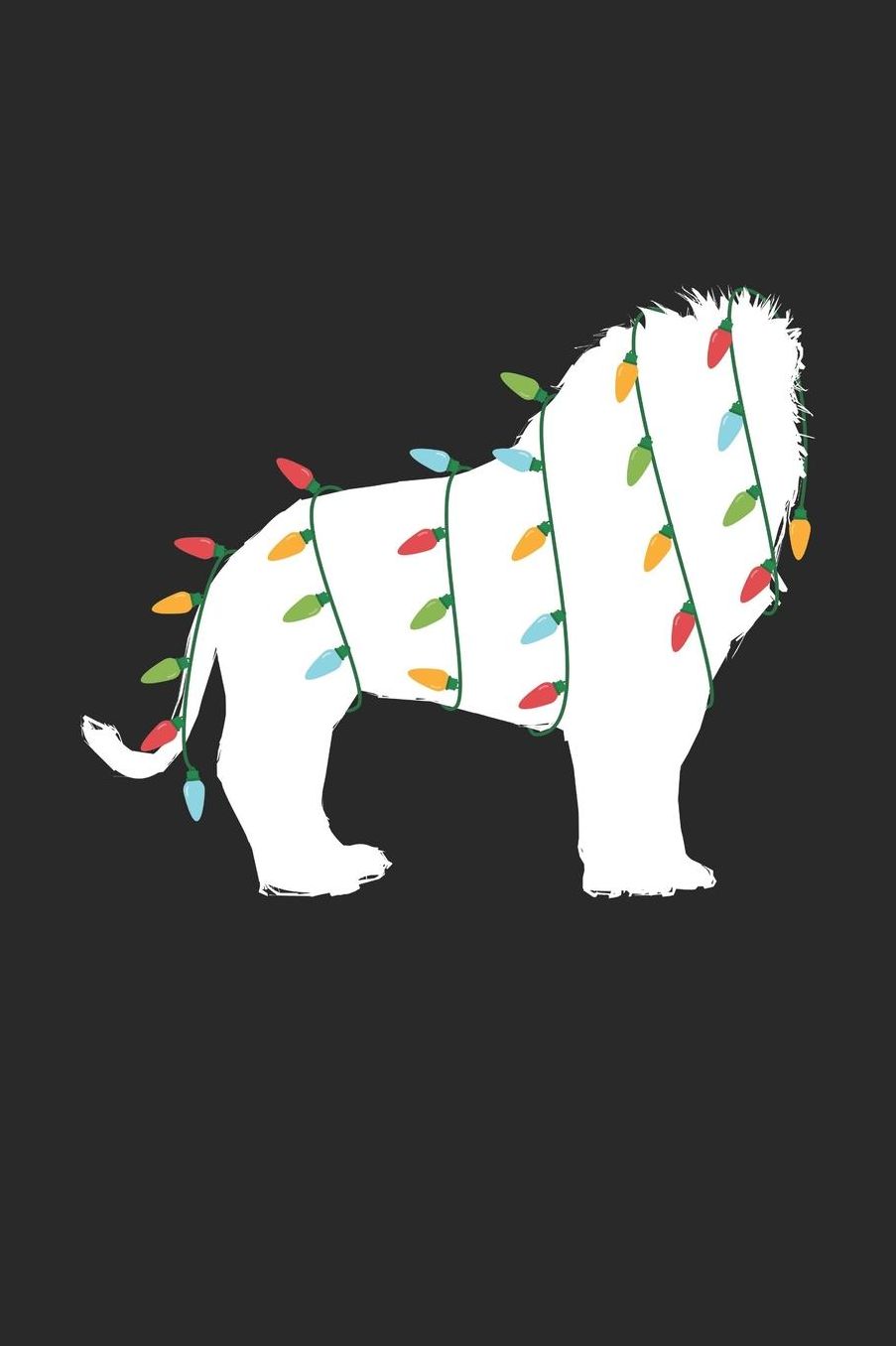 Christmas Notebook 'Lion with Christmas Lights' - Christmas Gift for Animal Lover - Christmas Lights Lion Journal: Medium College-Ruled Journey Diary, 110 page, Lined, 6x9 (15.2 x 22.9 cm)