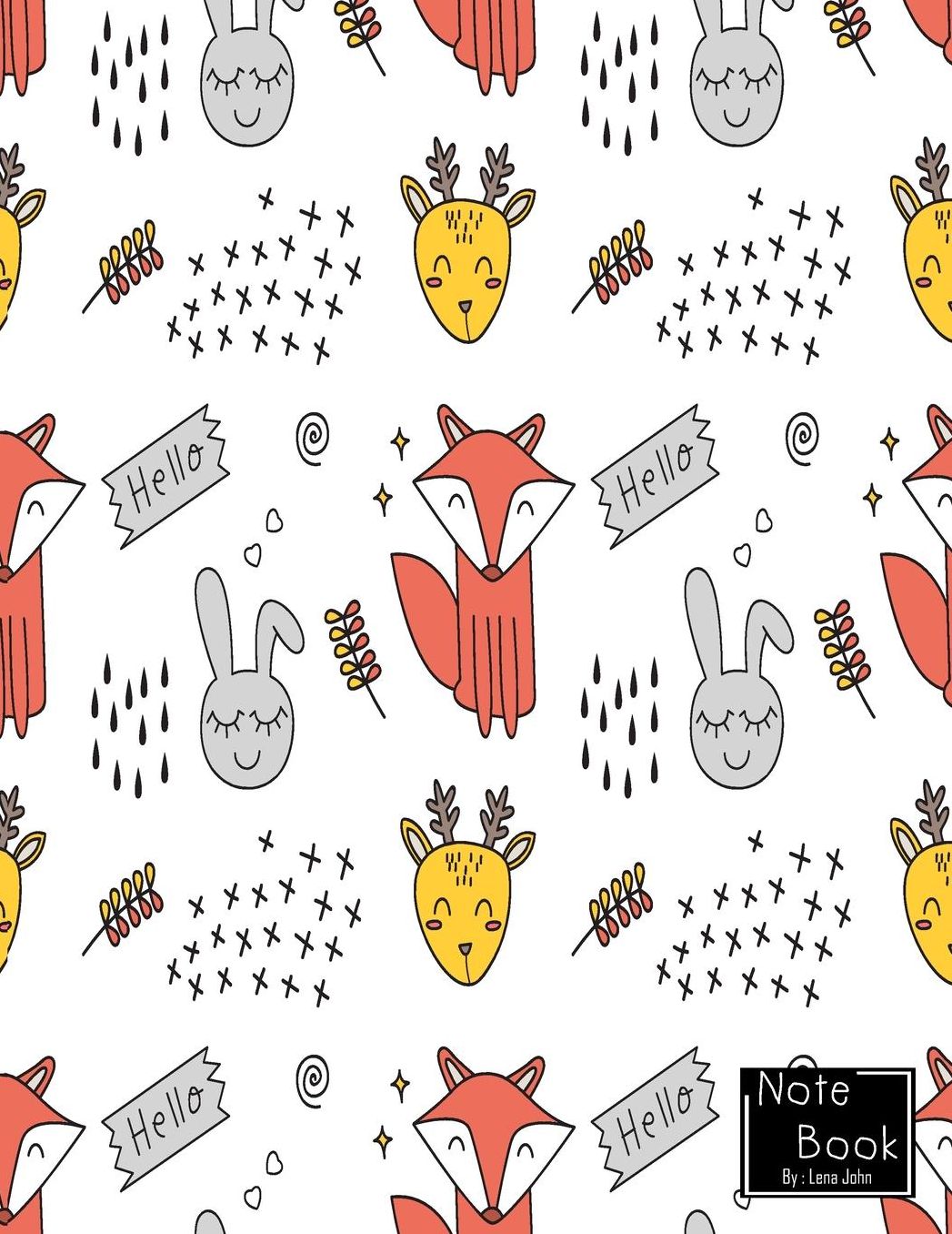 Notebook: Little cute face animals Notebook and Dot Graph Line Sketch pages, Extra large (8.5 x 11) inches, 110 pages, White paper, Sketch, Draw and Paint (Notebooks for Girls)
