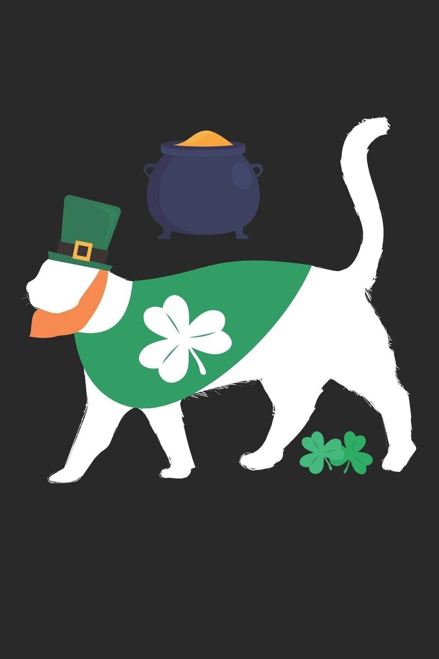 St. Patrick's Day Notebook - St. Patrick's Day Gift for Animal Lover - St. Patrick's Day Cat Journal - Cat Diary: Medium College-Ruled Journey Diary, 110 page, Lined, 6x9 (15.2 x 22.9 cm)