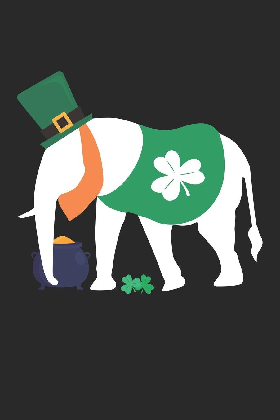 St. Patrick's Day Notebook - St. Patrick's Day Gift for Animal Lover - St. Patrick's Day Elephant Journal: Medium College-Ruled Journey Diary, 110 page, Lined, 6x9 (15.2 x 22.9 cm)