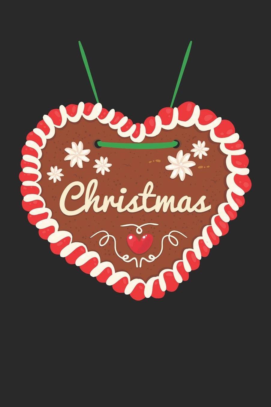 Christmas Notebook 'Gingerbread Heart' - Christmas Gingerbread Heart Christmas 2019 Xmas Gift - Christmas Journal: Medium College-Ruled Journey Diary, 110 page, Lined, 6x9 (15.2 x 22.9 cm)