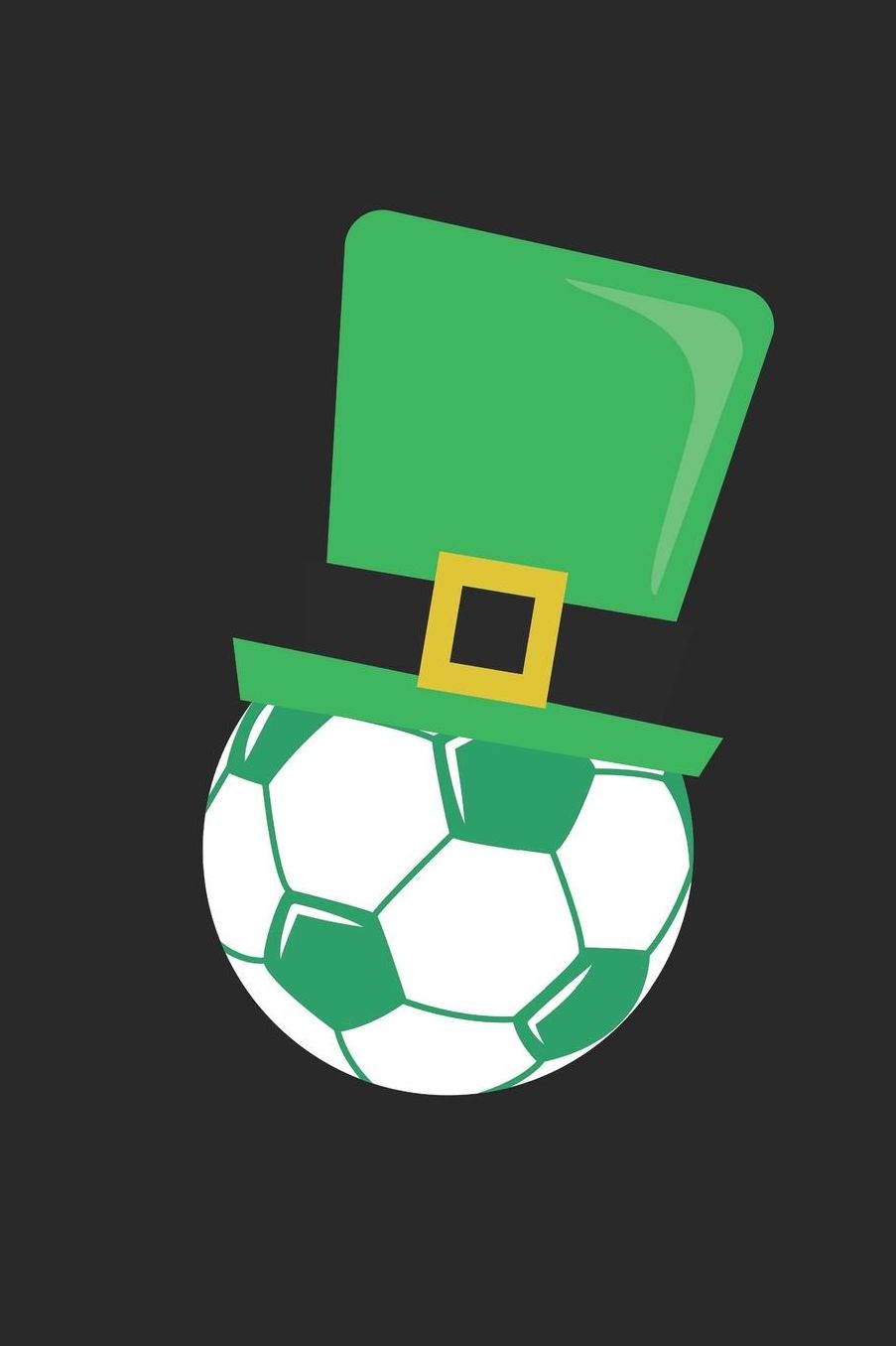 St. Patrick's Day Notebook - St. Patrick's Day Soccer Ball Leprechaun Hat - St. Patrick's Day Journal: Medium College-Ruled Journey Diary, 110 page, Lined, 6x9 (15.2 x 22.9 cm)