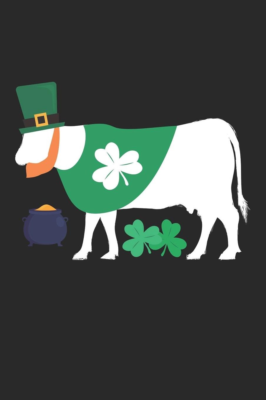 St. Patrick's Day Notebook - St. Patrick's Day Gift for Animal Lover - St. Patrick's Day Cow Journal - Cow Diary: Medium College-Ruled Journey Diary, 110 page, Lined, 6x9 (15.2 x 22.9 cm)