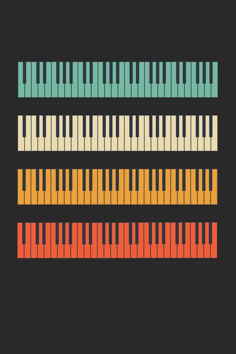Piano Notebook - Vintage Piano Diary - Retro Pianist Gift - Piano Journal: Medium College-Ruled Journey Diary, 110 page, Lined, 6x9 (15.2 x 22.9 cm)