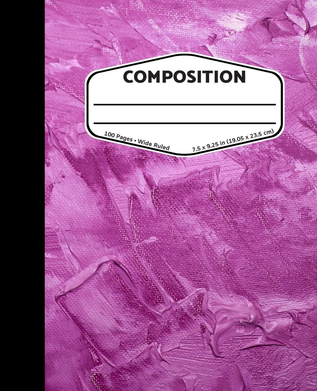 Composition Notebook: Purple Paint Wide Ruled