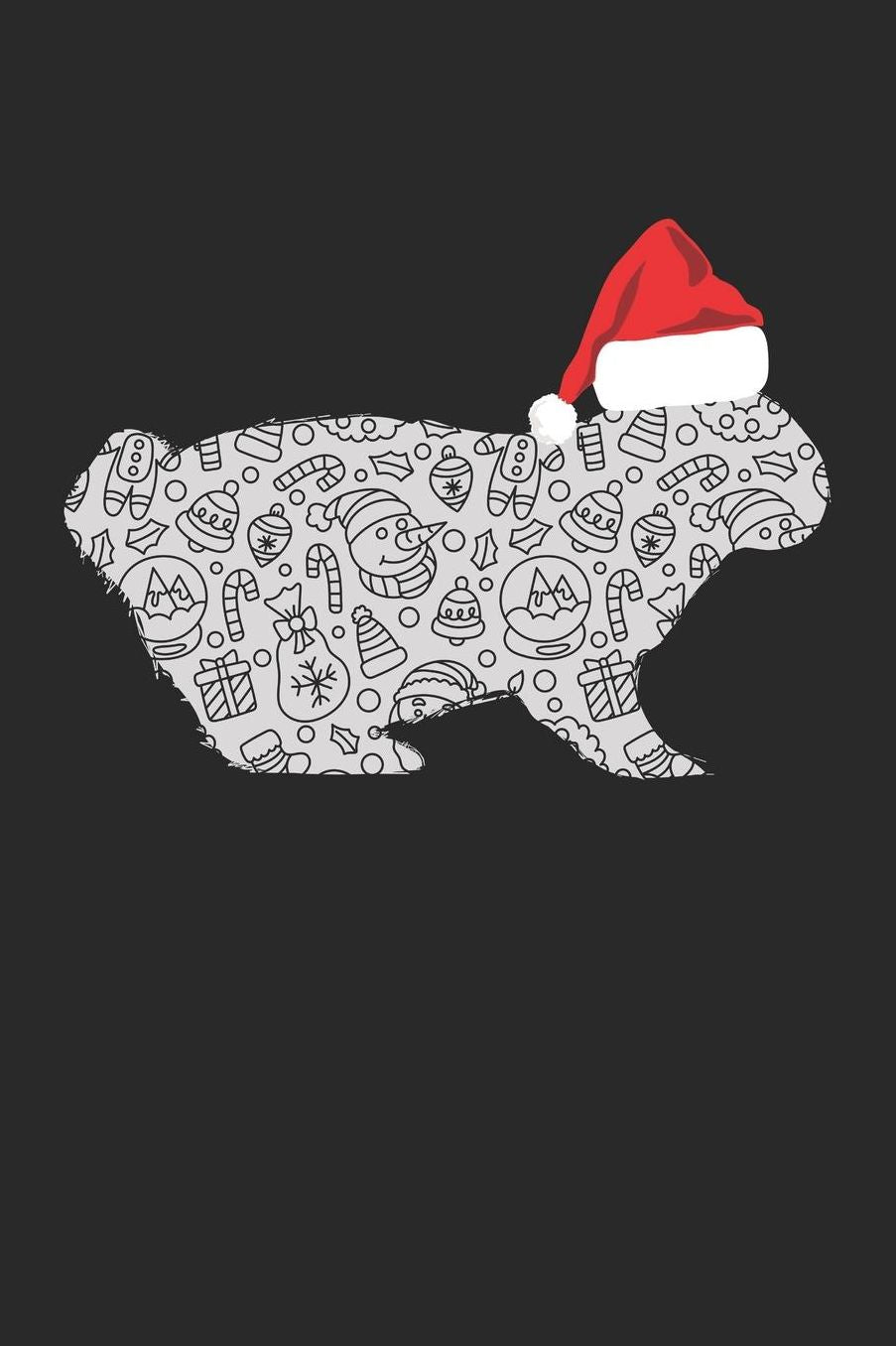 Christmas Notebook 'Rabbit with Santa Hat' - Christmas Gift for Animal Lover - Santa Hat Rabbit Journal - Rabbit Diary: Medium College-Ruled Journey Diary, 110 page, Lined, 6x9 (15.2 x 22.9 cm)