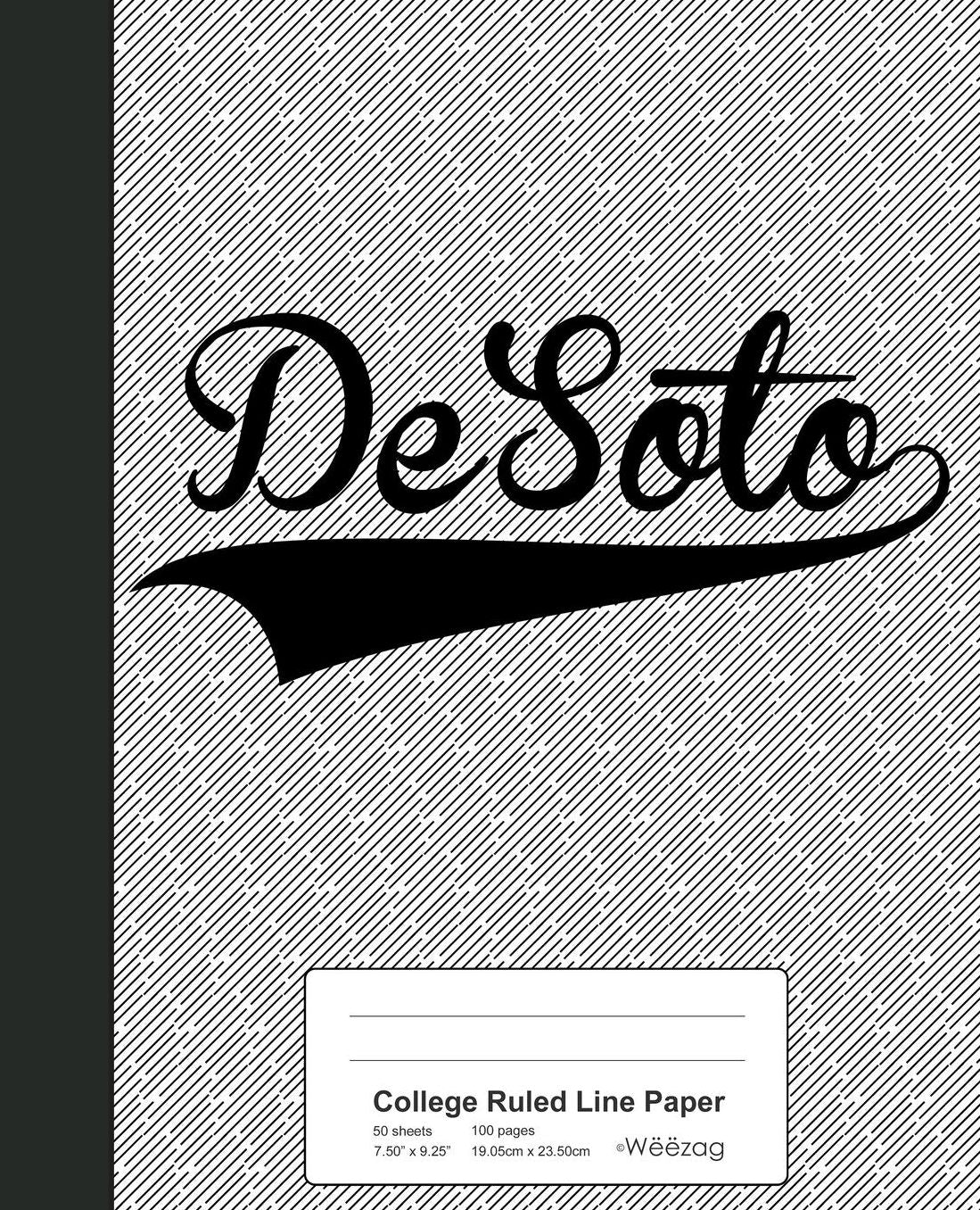 College Ruled Line Paper: DESOTO Notebook