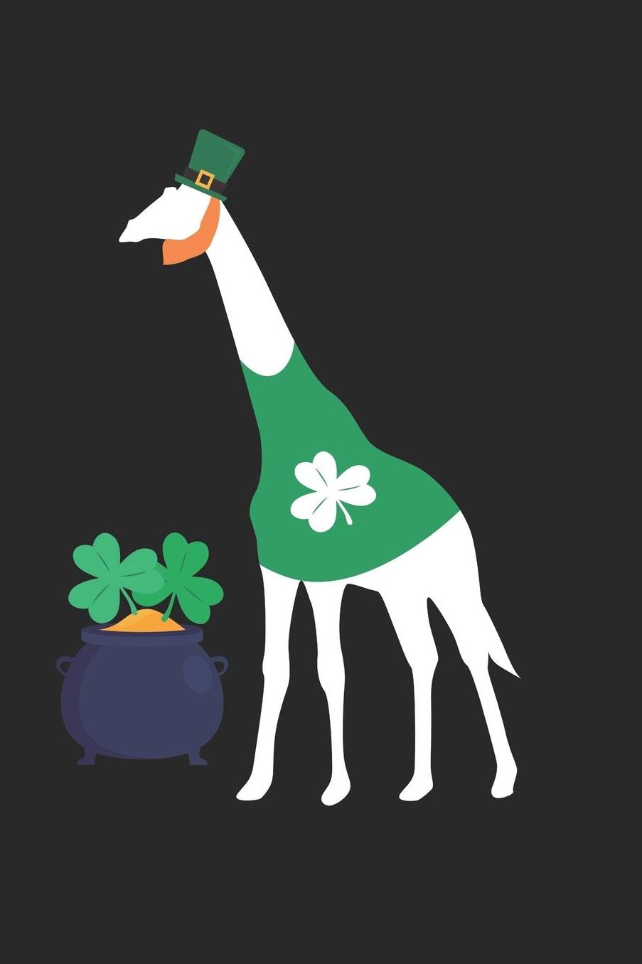 St. Patrick's Day Notebook - St. Patrick's Day Gift for Animal Lover - St. Patrick's Day Giraffe Journal - Giraffe Diary: Medium College-Ruled Journey Diary, 110 page, Lined, 6x9 (15.2 x 22.9 cm)
