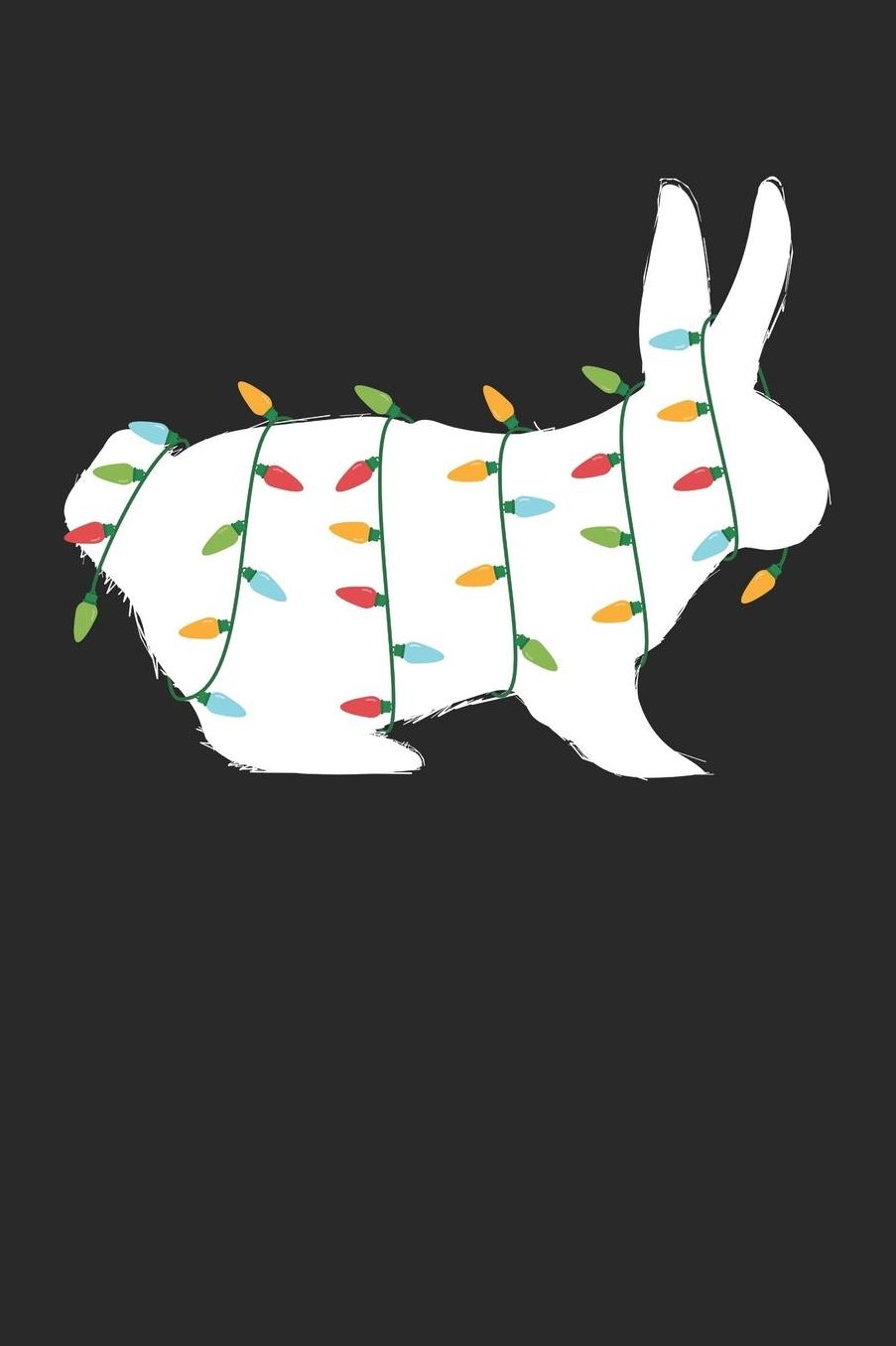 Christmas Notebook 'Rabbit with Christmas Lights' - Christmas Gift for Animal Lover - Christmas Lights Rabbit Journal: Medium College-Ruled Journey Diary, 110 page, Lined, 6x9 (15.2 x 22.9 cm)