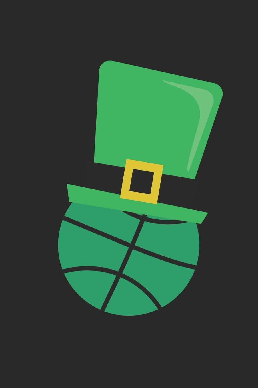 St. Patrick's Day Notebook - St. Patrick's Day Basketball Leprechaun Hat - St. Patrick's Day Journal: Medium College-Ruled Journey Diary, 110 page, Lined, 6x9 (15.2 x 22.9 cm)