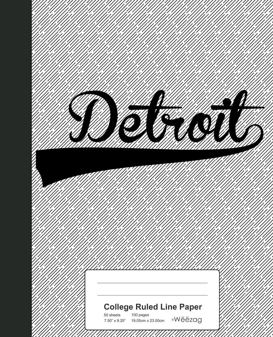 College Ruled Line Paper: DETROIT Notebook