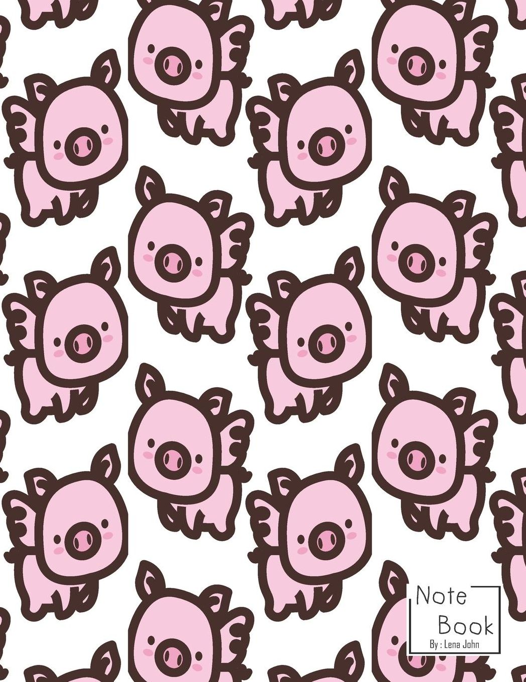 Notebook: Little Pigs Flying Notebook and Dot Graph Line Sketch pages, Extra large (8.5 x 11) inches, 110 pages, White paper, Sketch, Draw and Paint (Notebooks for Girls)