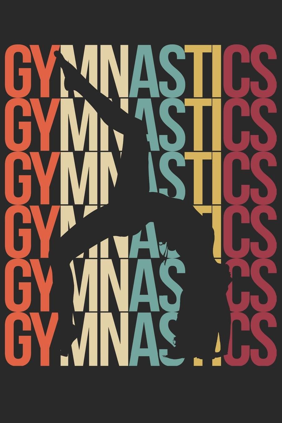 Gymnastics Notebook - Vintage Gymnastics Diary - Retro Gymnast Gift - Gymnastics Journal: Medium College-Ruled Journey Diary, 110 page, Lined, 6x9 (15.2 x 22.9 cm)