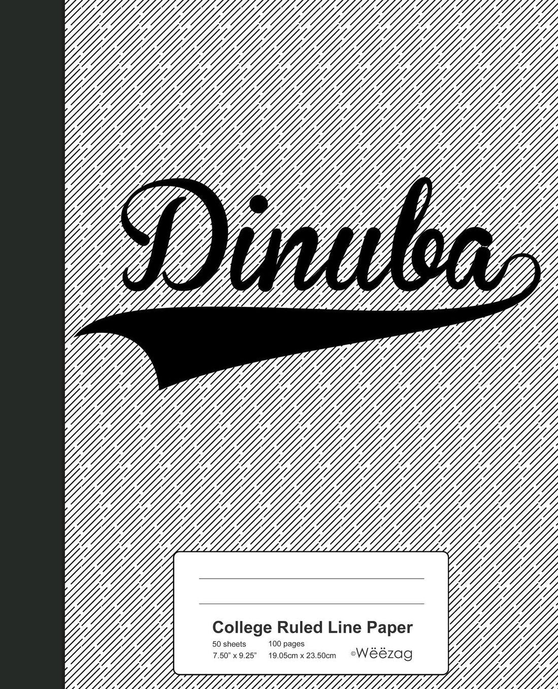 College Ruled Line Paper: DINUBA Notebook