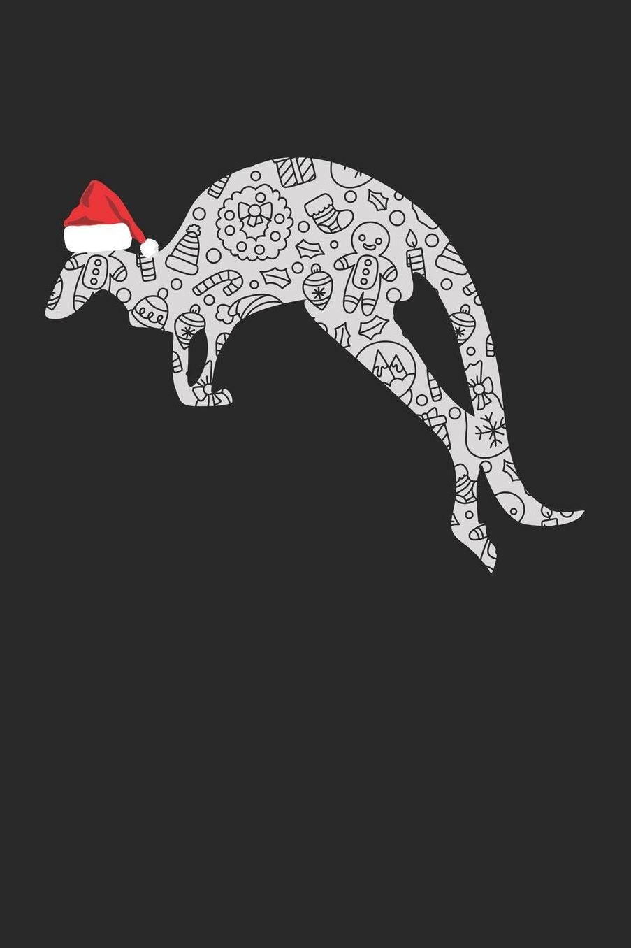 Christmas Notebook 'Kangaroo with Santa Hat' - Christmas Gift for Animal Lover - Santa Hat Kangaroo Journal: Medium College-Ruled Journey Diary, 110 page, Lined, 6x9 (15.2 x 22.9 cm)