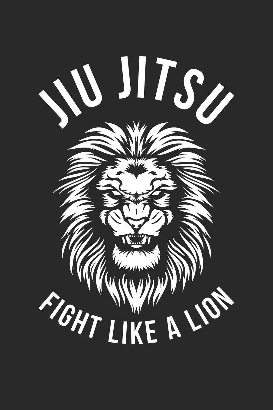 BJJ Notebook - Jiu Jitsu Brazilian Jiu Jitsu Lion BJJ - BJJ Journal: Medium College-Ruled Journey Diary, 110 page, Lined, 6x9 (15.2 x 22.9 cm)