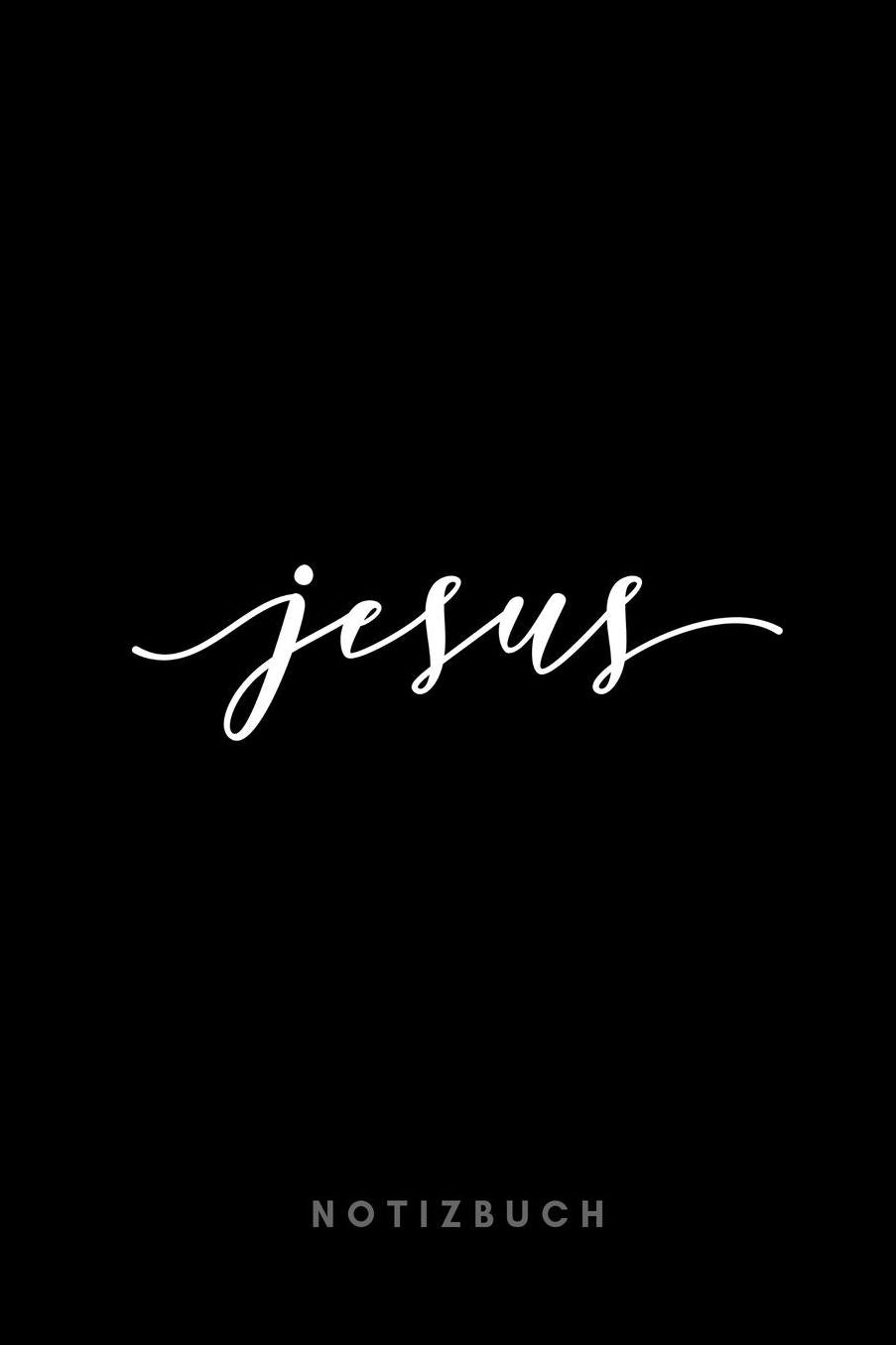 Jesus Notizbuch: Christliches Notizbuch mit Punktraster (dot grid / gepunktet) 110 Seiten zum Gebet Predigt Andacht Christian Notebook schwarz
