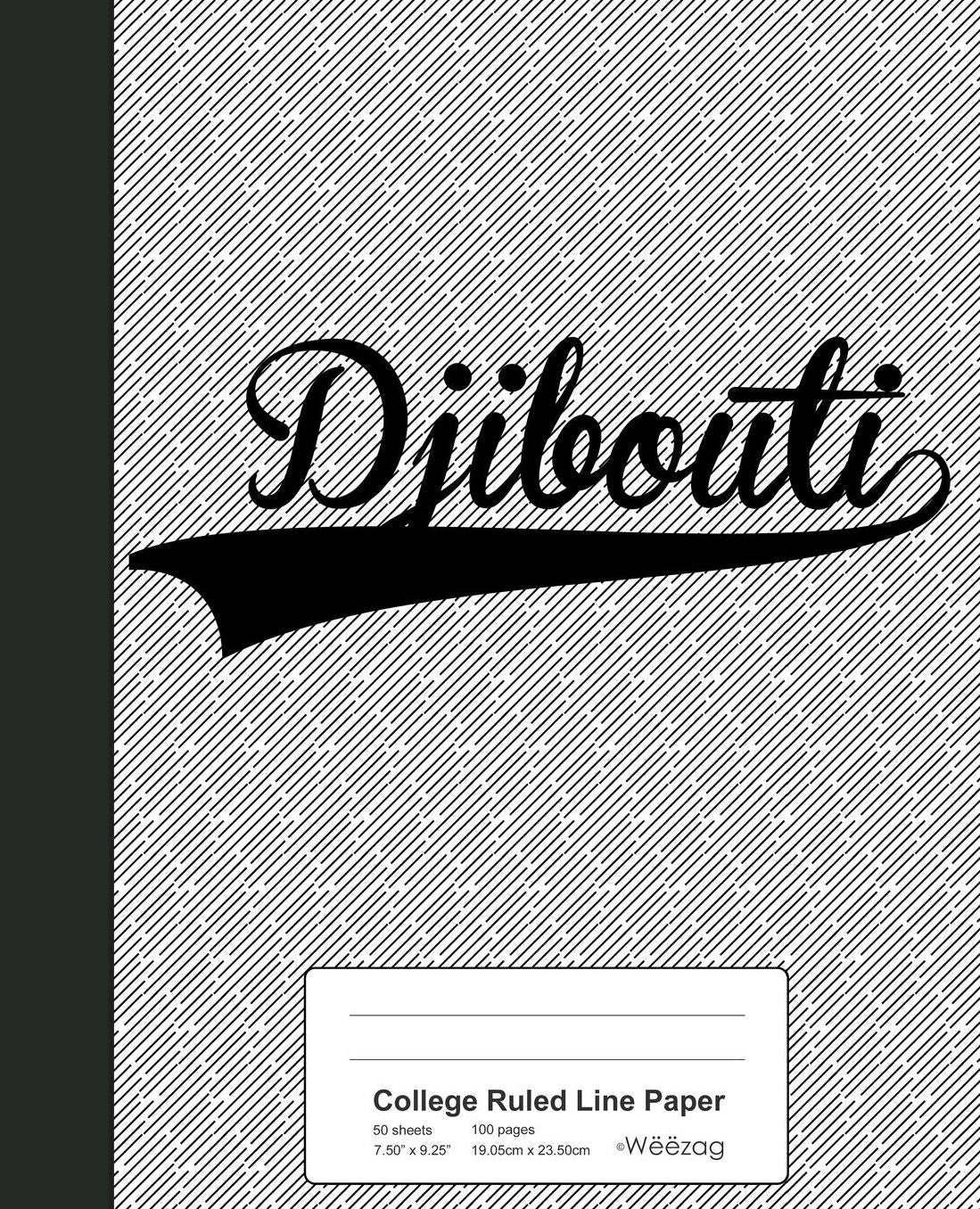 College Ruled Line Paper: DJIBOUTI Notebook