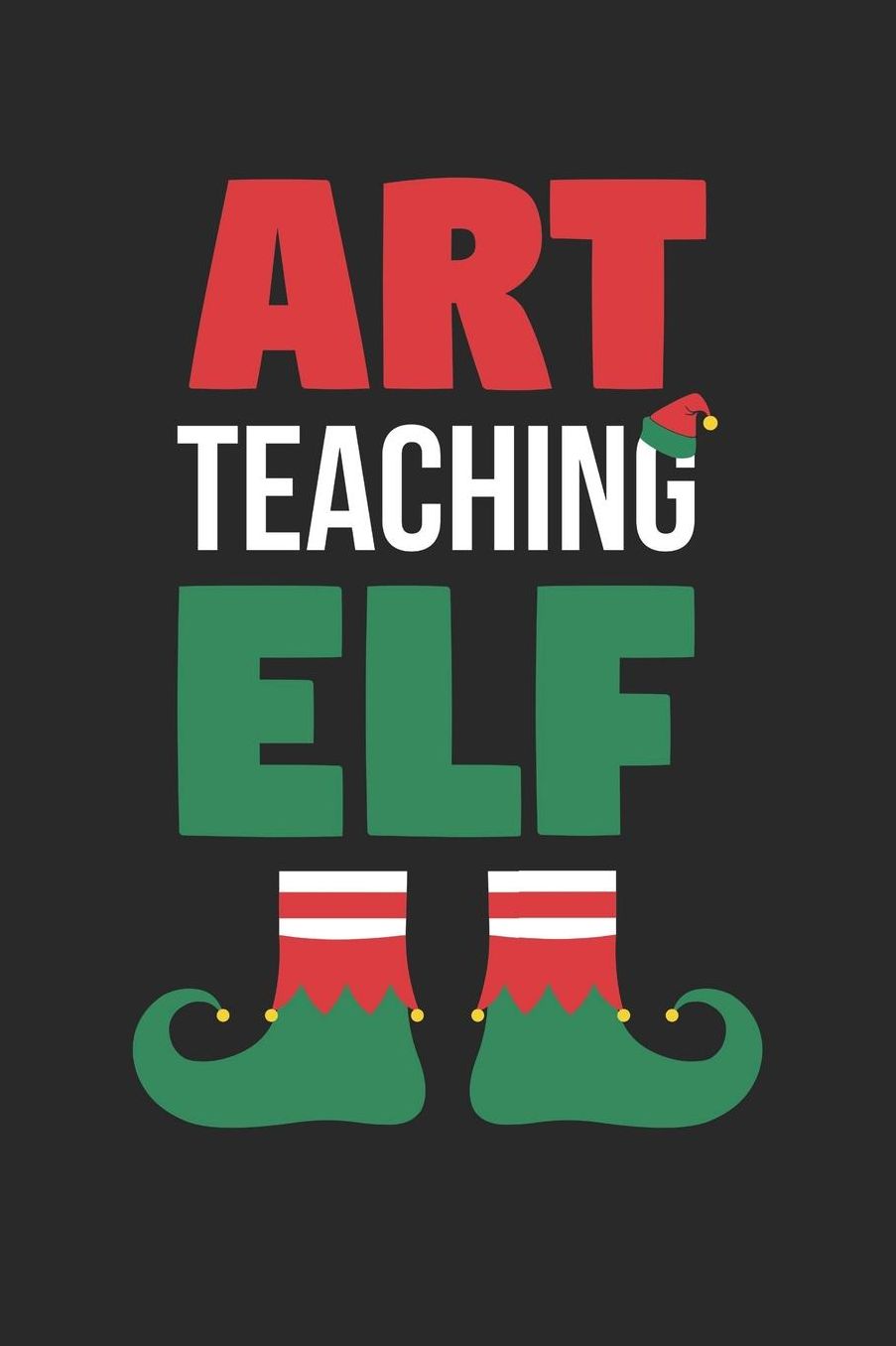Christmas Notebook - Art Teaching Elf Art Teacher Christmas Xmas Gift - Christmas Journal - Christmas Diary: Medium College-Ruled Journey Diary, 110 page, Lined, 6x9 (15.2 x 22.9 cm)