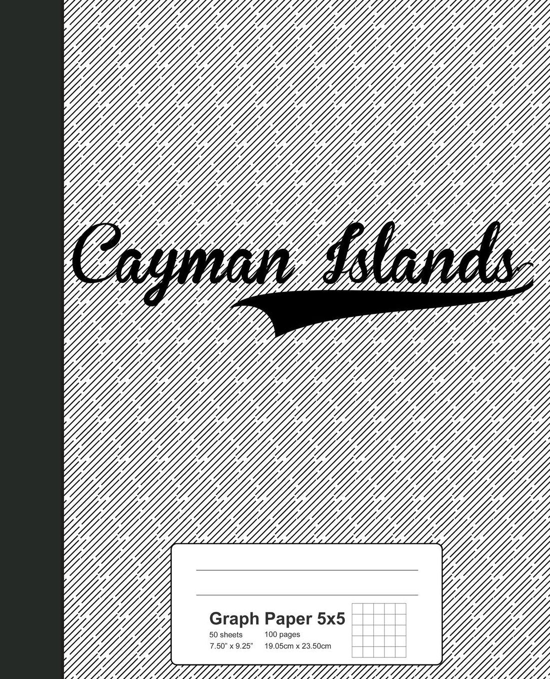 Graph Paper 5x5: CAYMAN ISLANDS Notebook