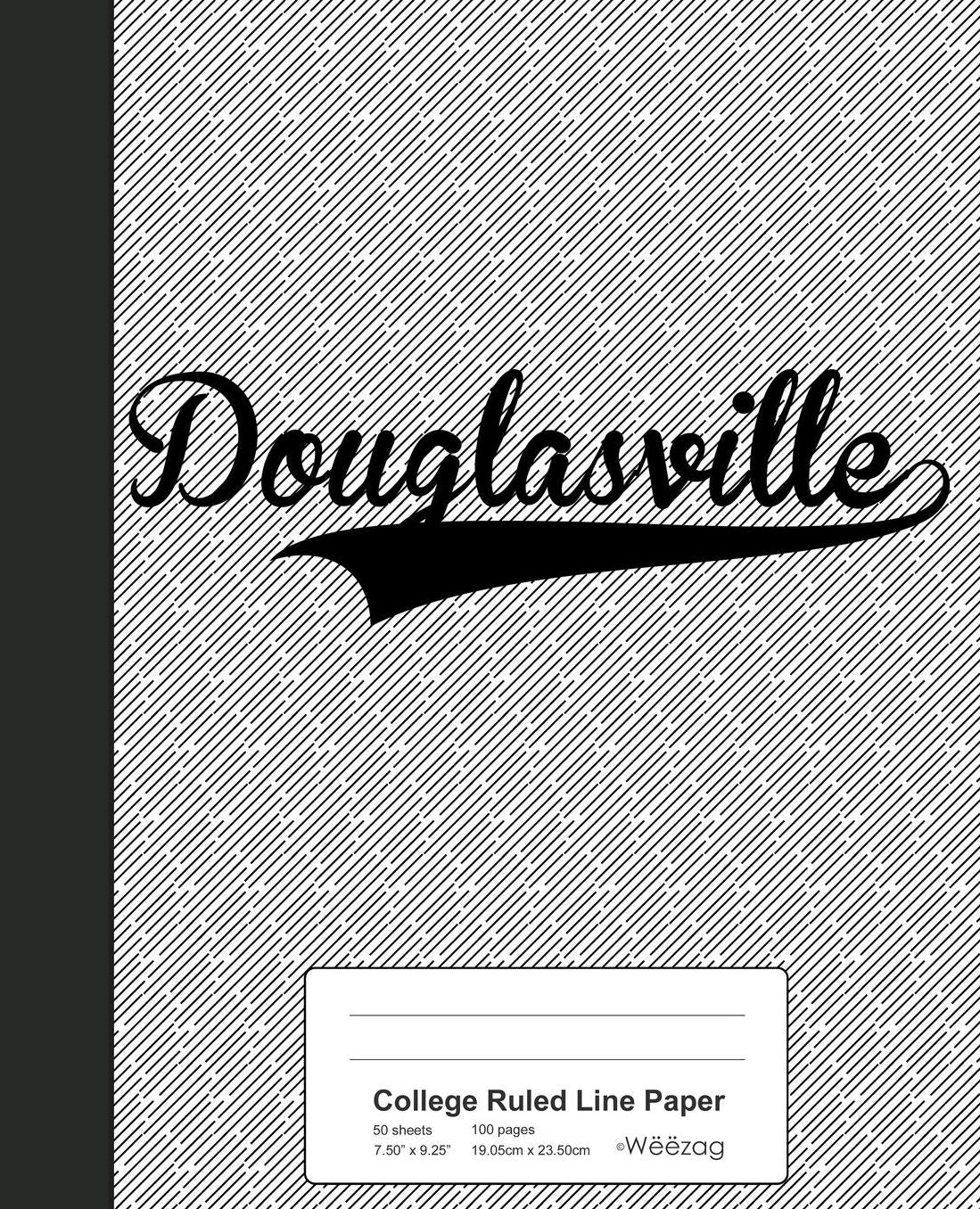 College Ruled Line Paper: DOUGLASVILLE Notebook