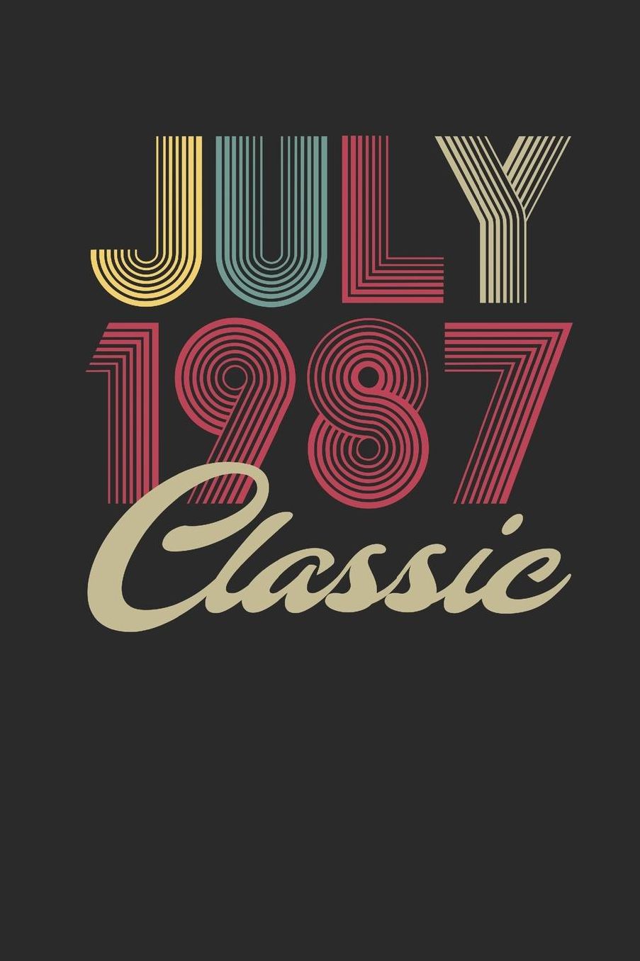 Classic July 1987: Graph Paper Journal (6 X 9 - 120 Pages/ 5 Squares per inch) for Birthday Gift Idea