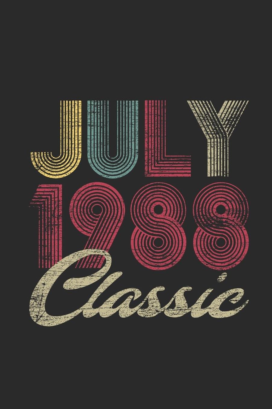 Classic July 1988: Graph Paper Notebook / Journal (6 X 9 - 5 Squares per inch - 120 Pages) - July Birthday Gift Idea