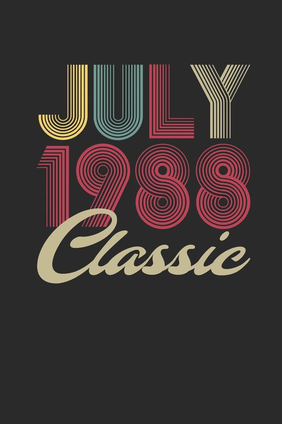 Classic July 1988: Graph Paper Notebook - Happy Birthday Gift or Happy Anniversary Gift Idea