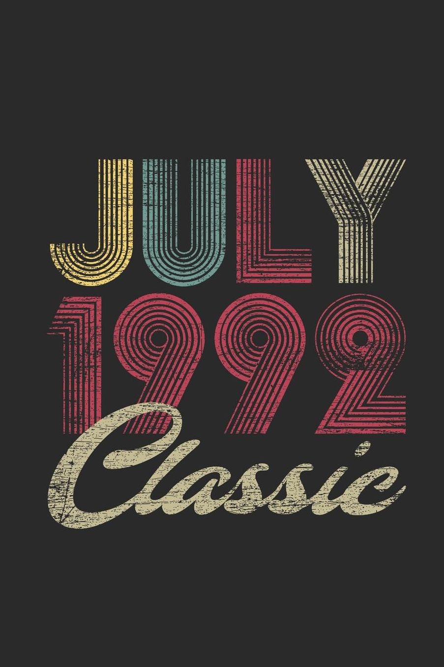 Classic July 1992: Graph Ruled Notebook - Journal for July Birthday Gift Idea