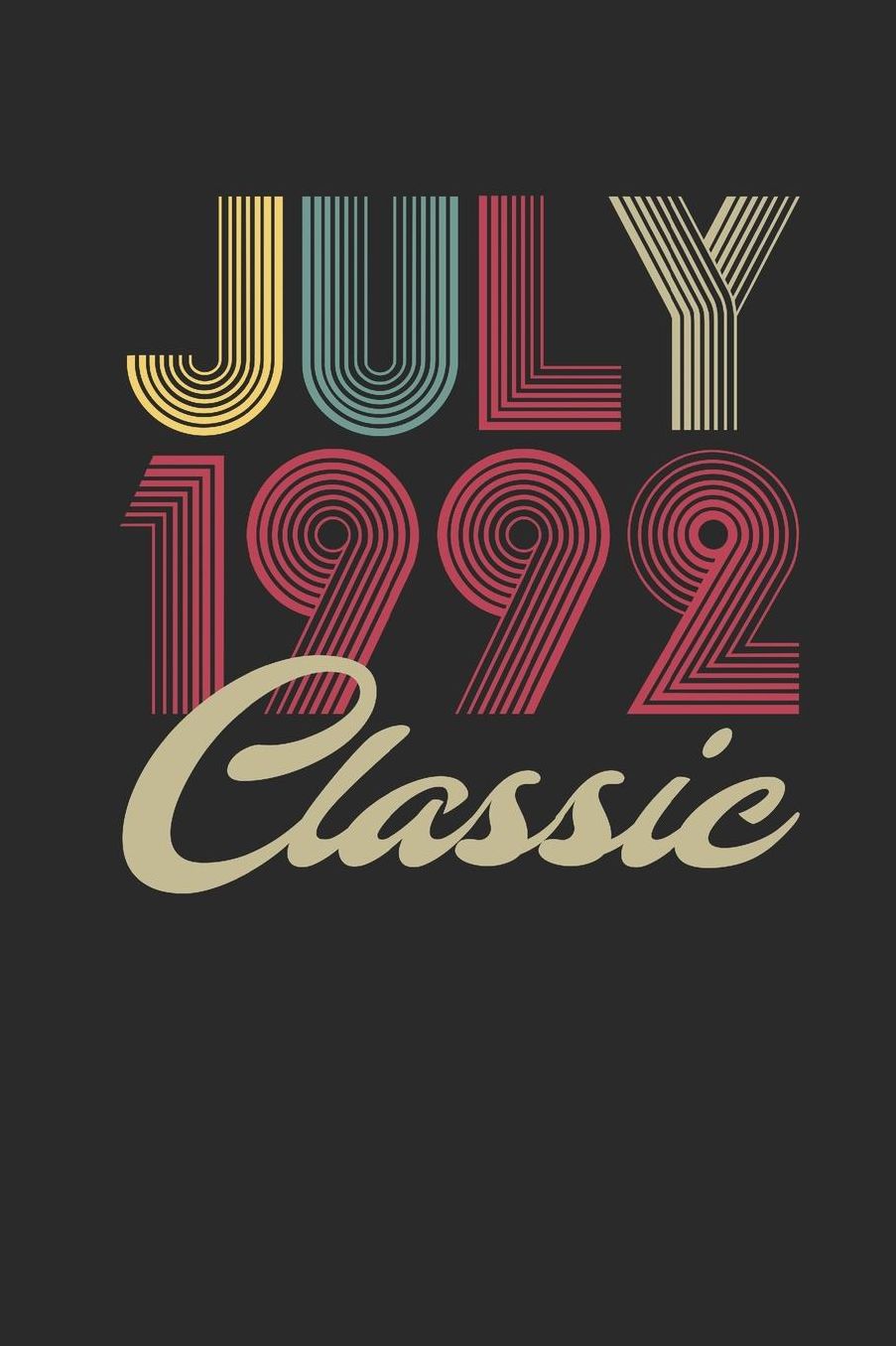 Classic July 1992: Graph Paper Journal (6 X 9 - 120 Pages/ 5 Squares per inch) for Birthday Gift Idea