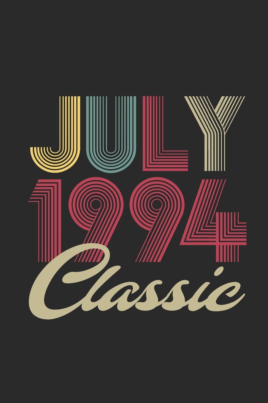 Classic July 1994: Graph Ruled Notebook - Journal for July Birthday Gift Idea