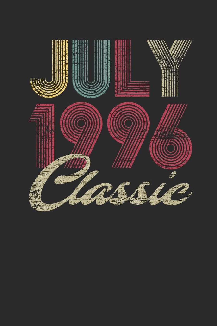 Classic July 1996: Graph Paper Notebook - Happy Birthday Gift or Happy Anniversary Gift Idea
