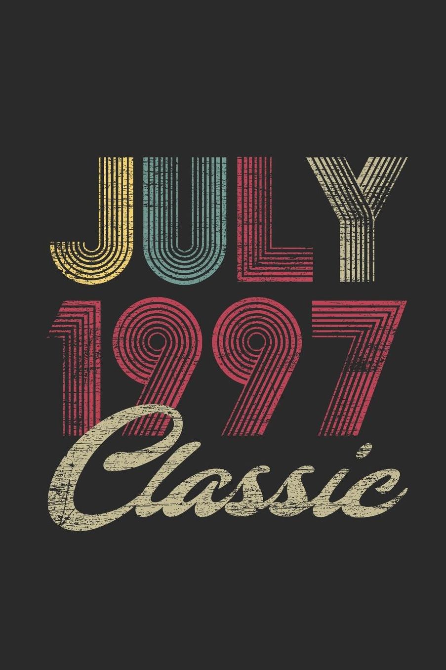 Classic July 1997: Graph Ruled Notebook - Journal for July Birthday Gift Idea