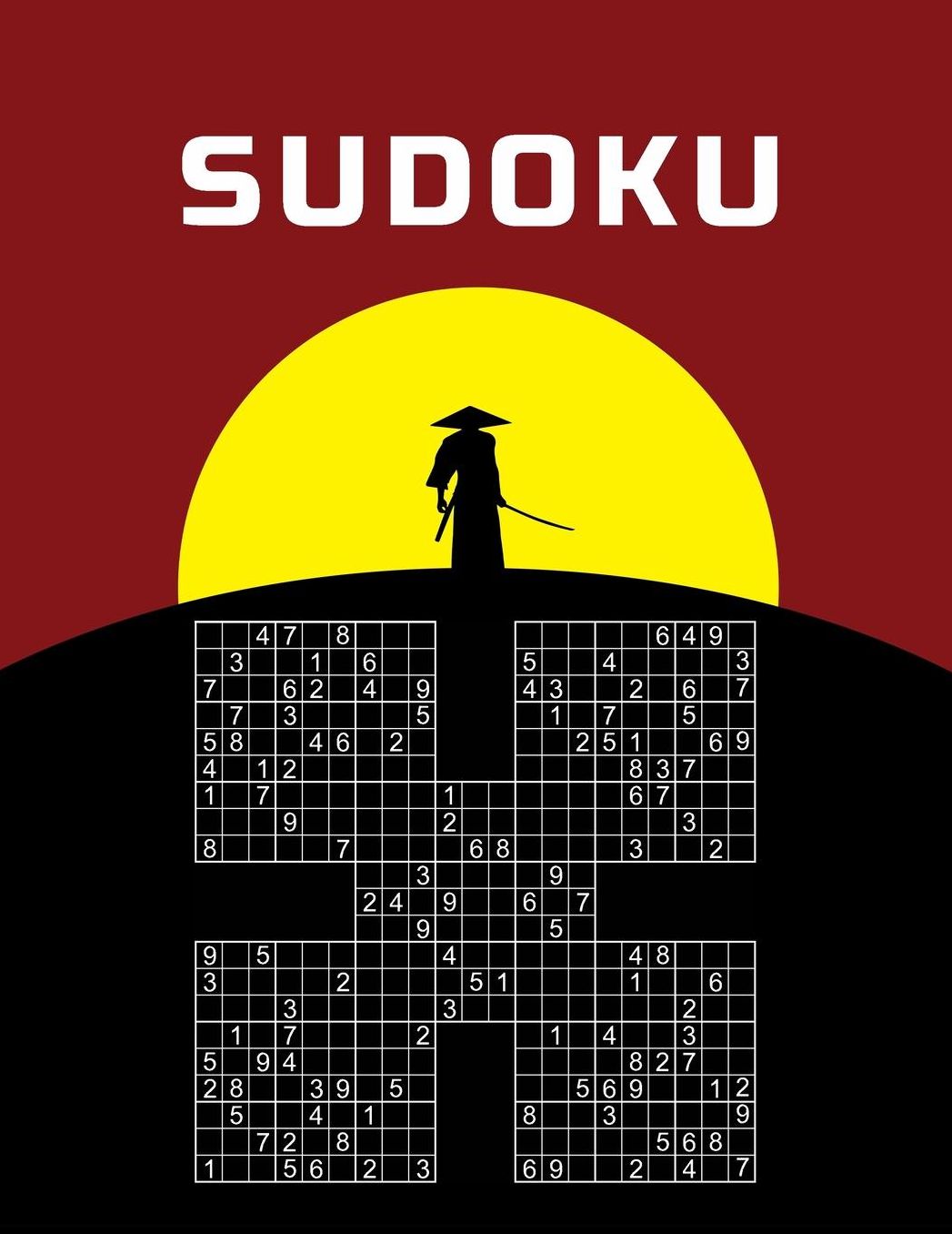 Large Print Sudoku - Samurai: Easy To Read 500 Hard Puzzles Overlapping Into 100 Samurai Style Puzzle Book With Solutions Ideal For Visually Impaired, Seniors, Grandparents