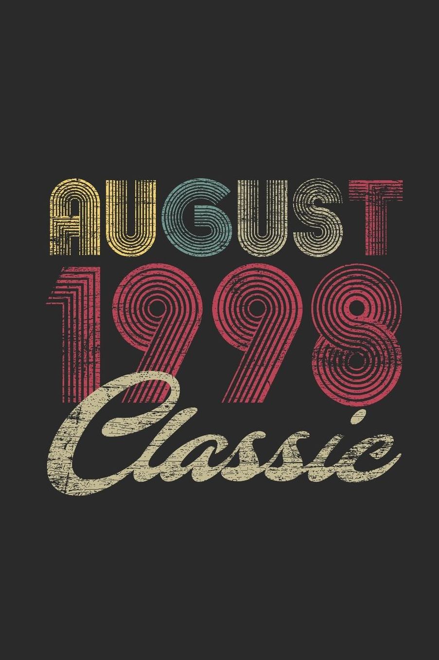 Classic August 1998: Dotted Bullet Grid Notebook / Journal (6 X 9 -120 Pages) - August Birthday Gift Idea