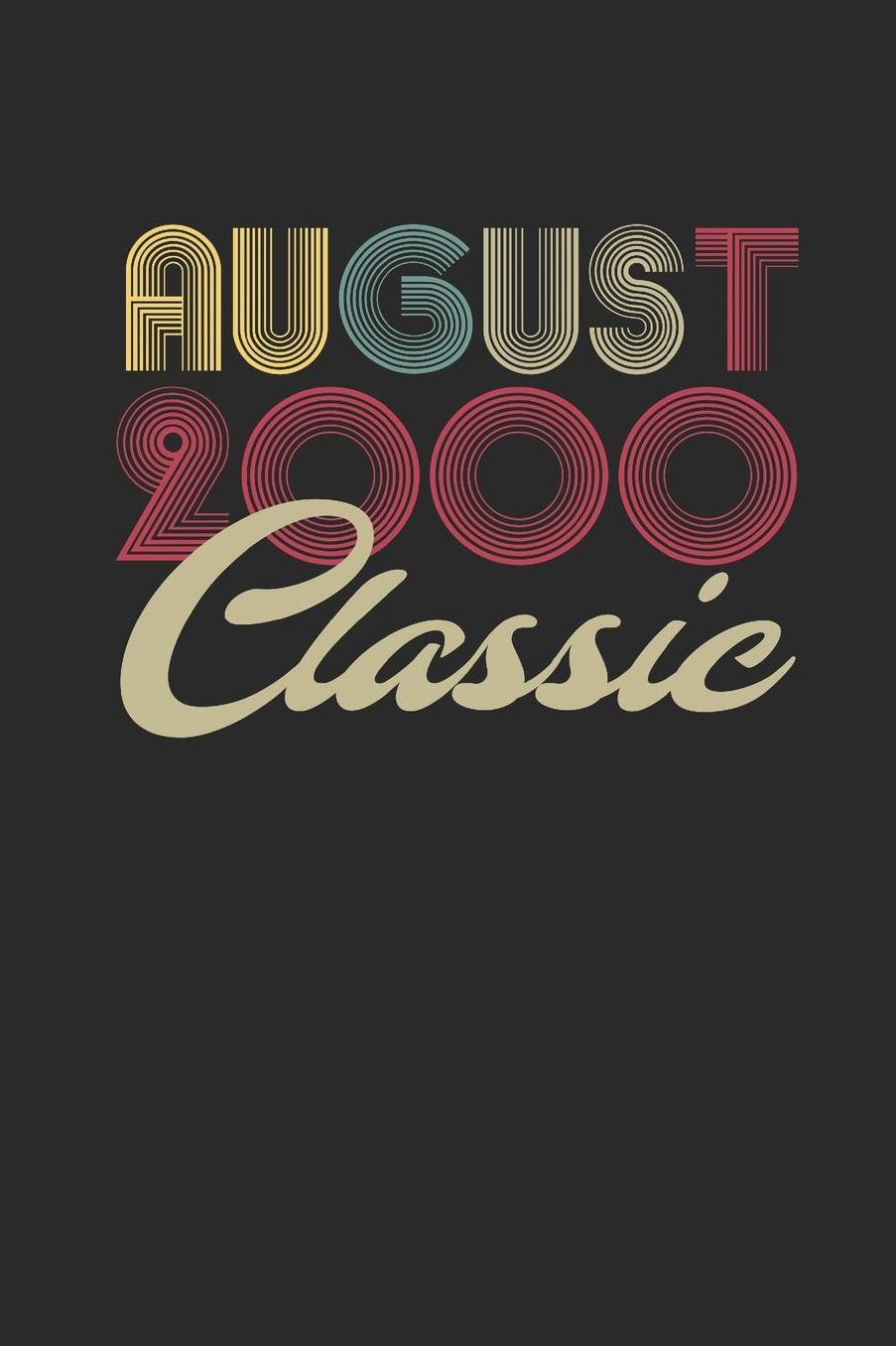 Classic August 2000: Dotted Bullet Grid Notebook / Journal (6 X 9 -120 Pages) - August Birthday Gift Idea