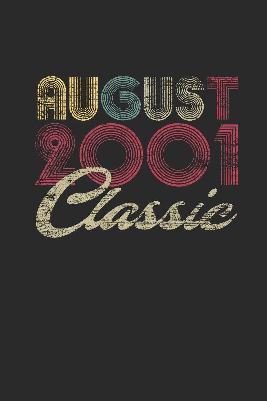 Classic August 2001: Dotted Bullet Notebook - Happy Birthday Gift or Happy Anniversary Gift Idea