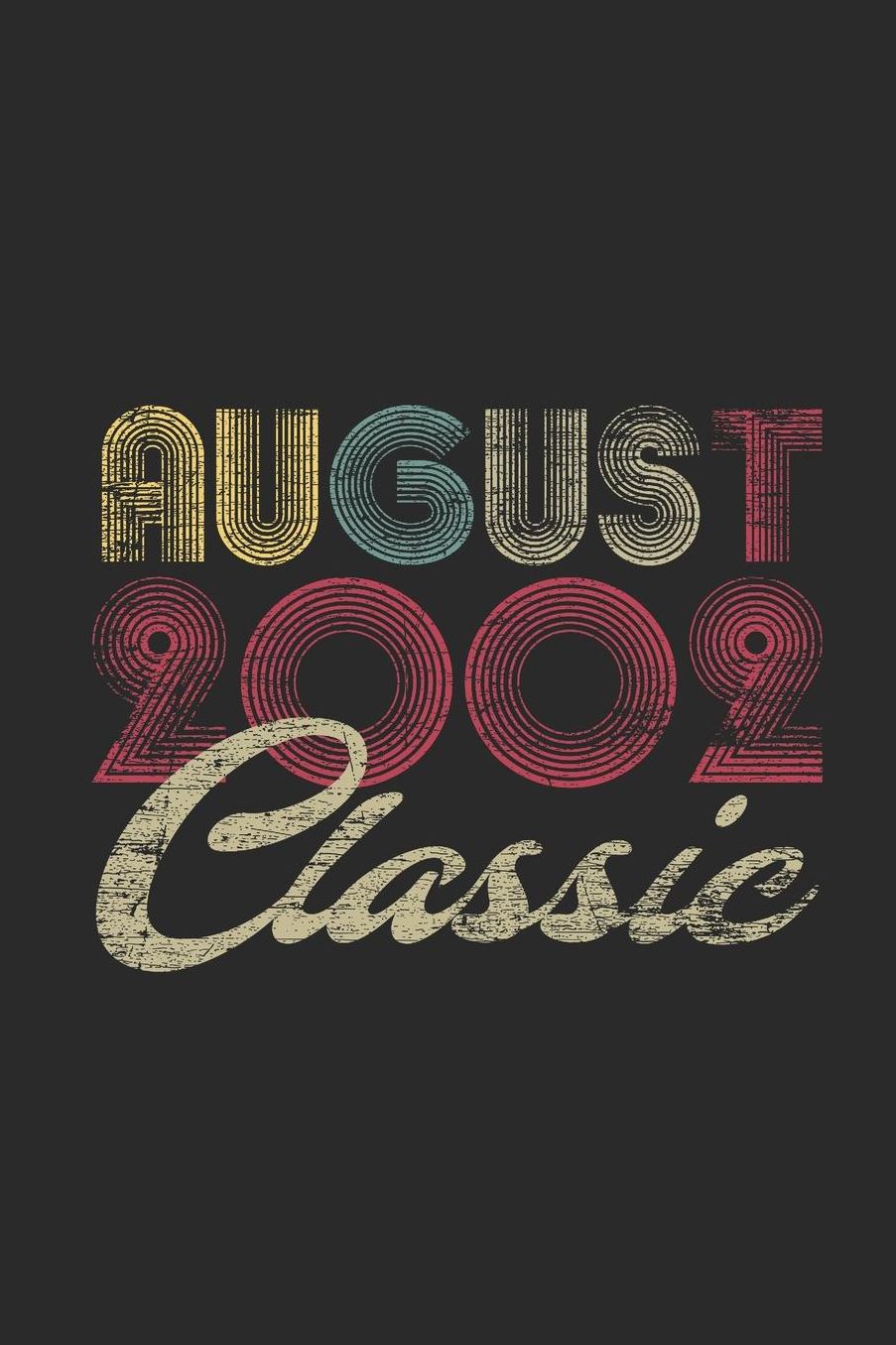 Classic August 2002: Dotted Bullet Grid Notebook - Journal for August Birthday Gift Idea