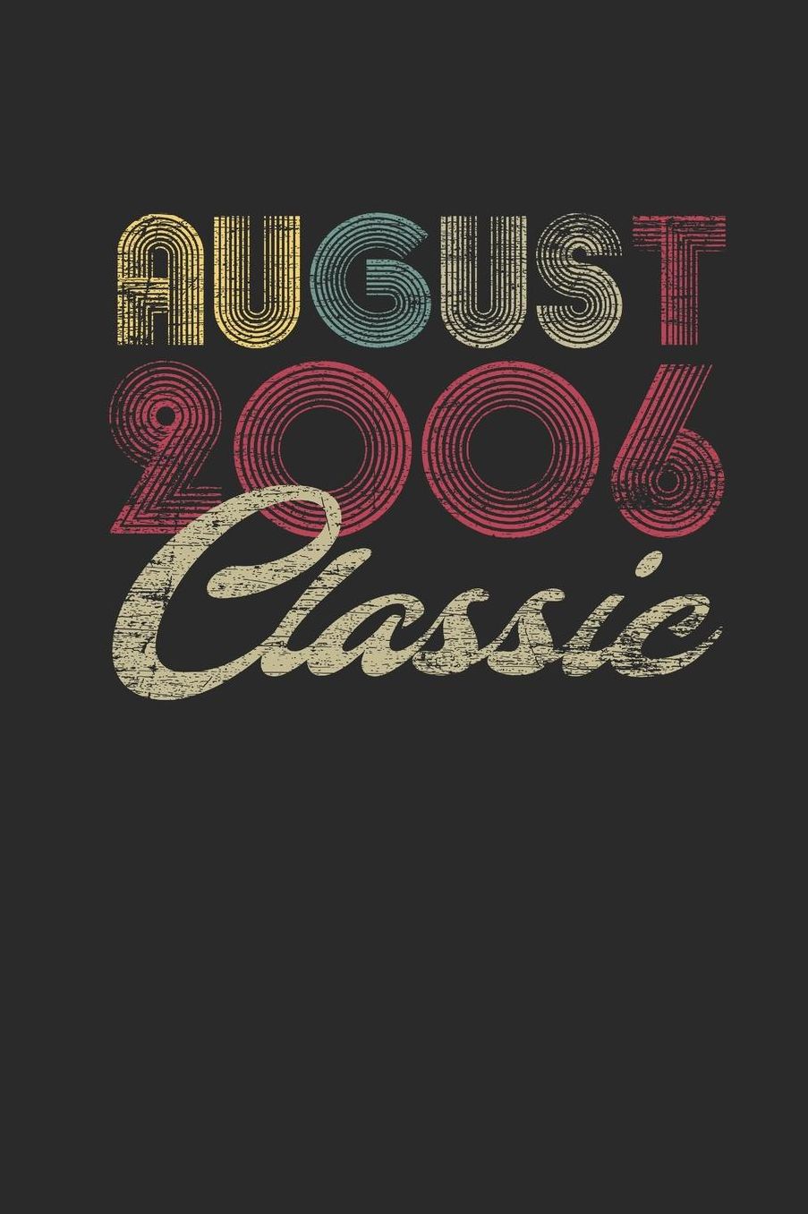 Classic August 2006: Small Lined Notebook - Happy Birthday Gift or Happy Anniversary Gift Idea