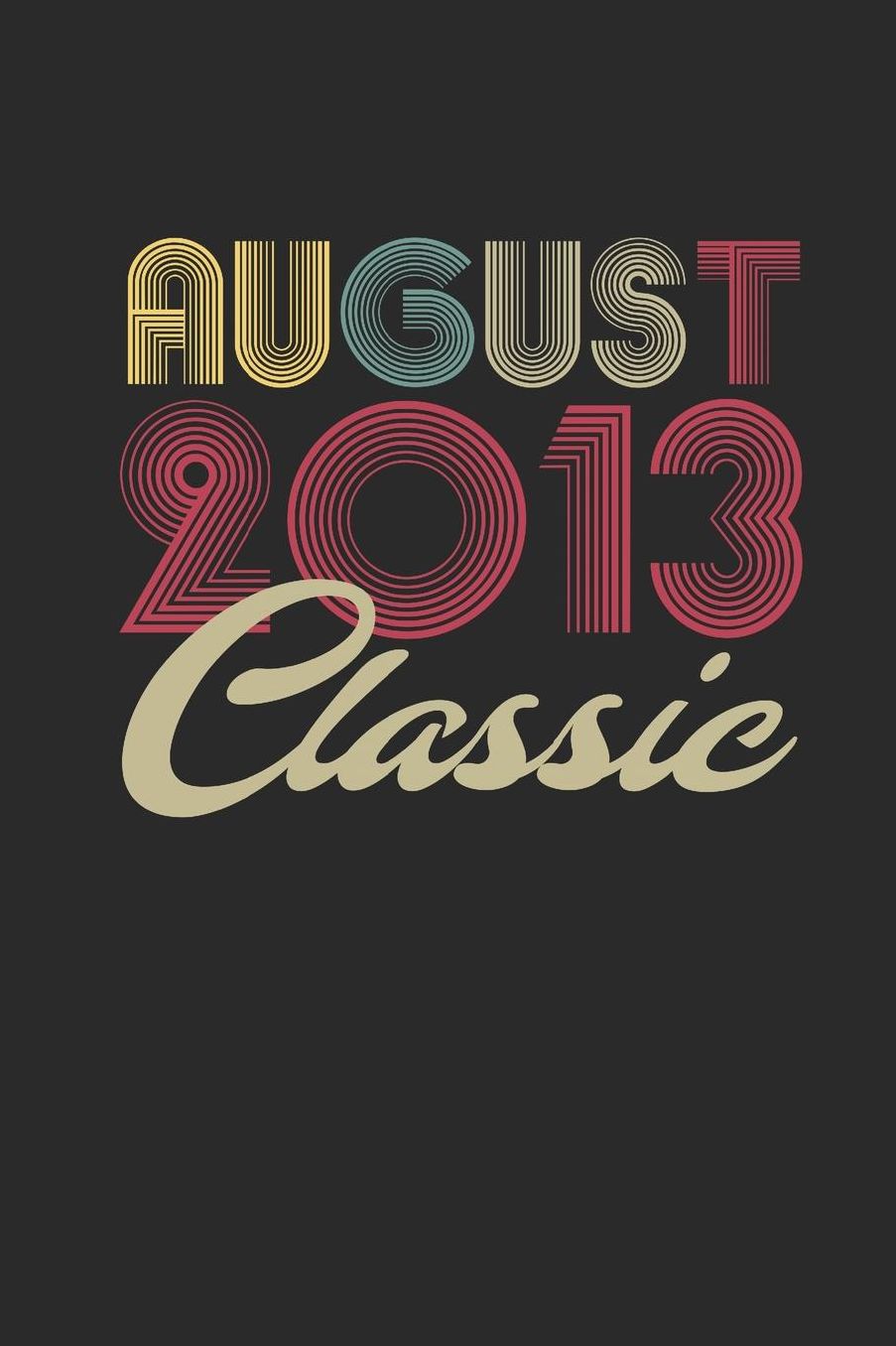 Classic August 2013: Dotted Bullet Notebook - Happy Birthday Gift or Happy Anniversary Gift Idea