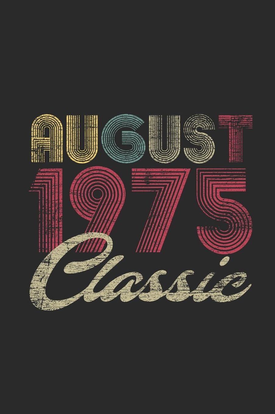 Classic August 1975: Graph Paper Journal (6 X 9 - 120 Pages/ 5 Squares per inch) for Birthday Gift Idea