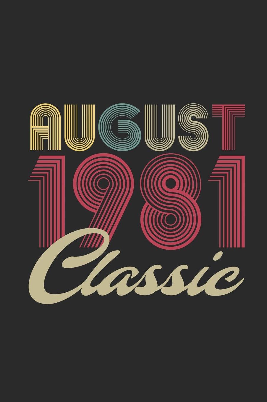 Classic August 1981: Graph Ruled Notebook / Journal (6 X 9 - 5 X 5 Graph Ruled) - August Birthday Gift and August Anniversary Gift