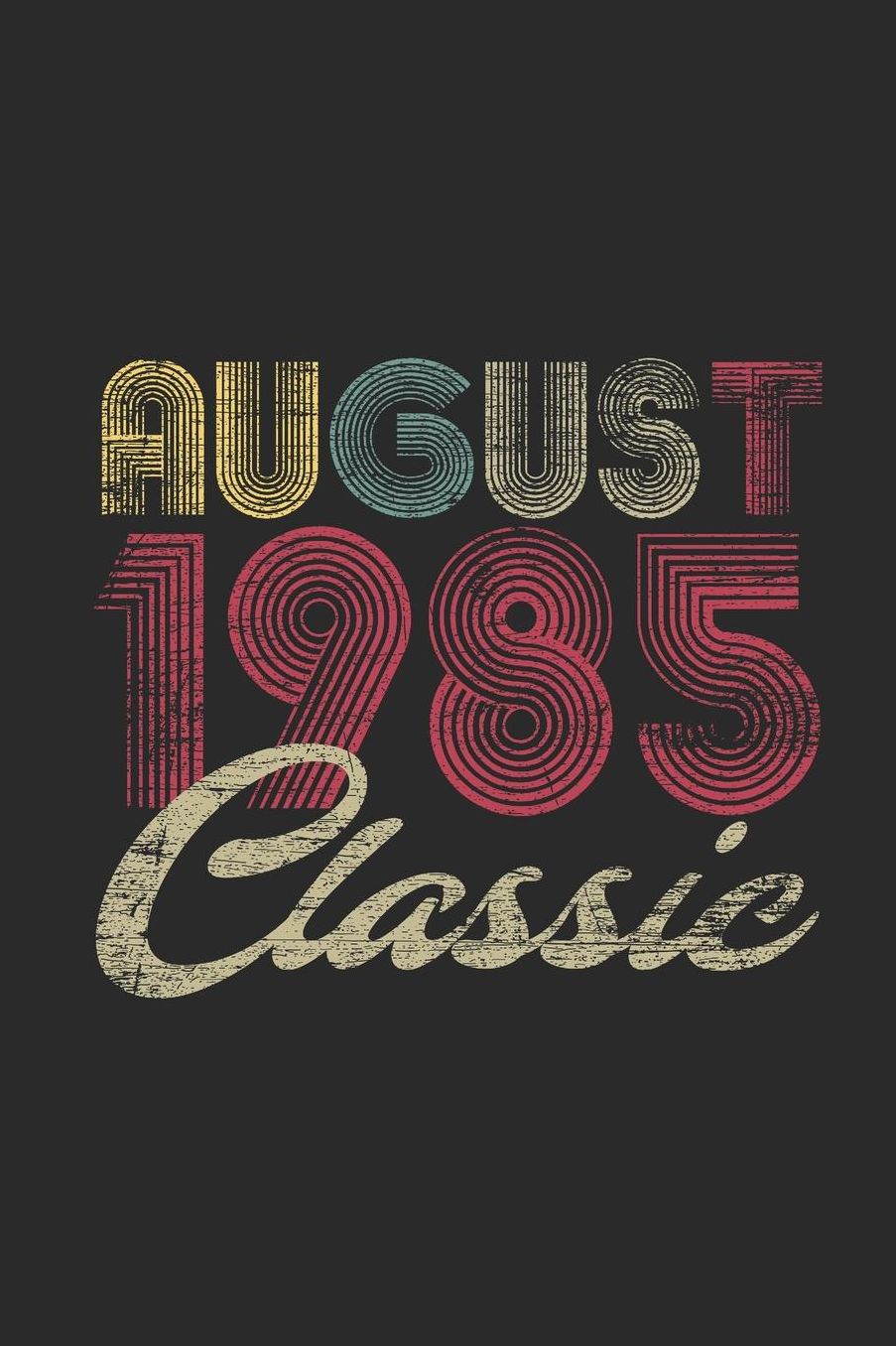 Classic August 1985: Graph Paper Journal (6 X 9 - 120 Pages/ 5 Squares per inch) for Birthday Gift Idea