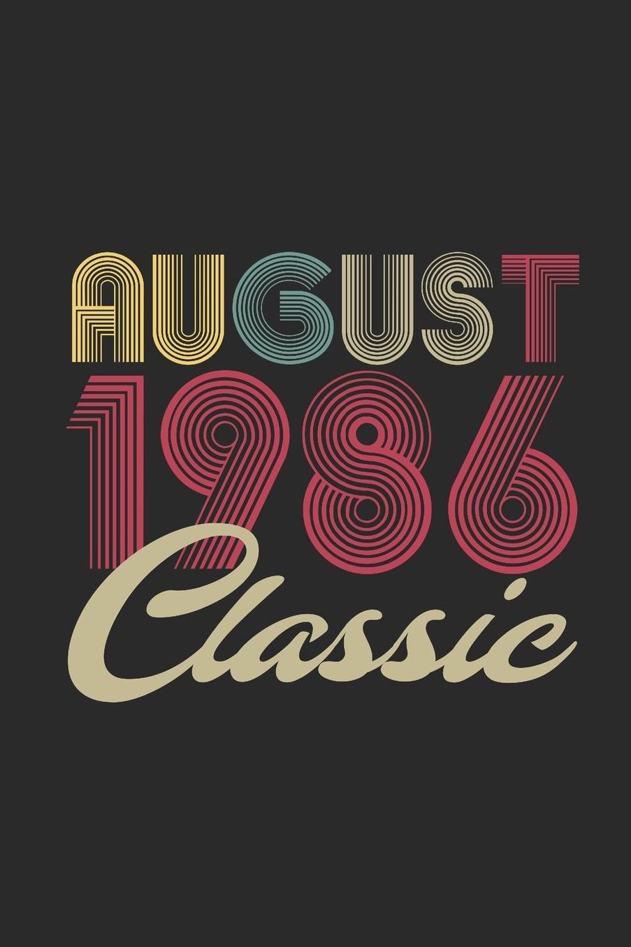Classic August 1986: Graph Ruled Notebook / Journal (6 X 9 - 5 X 5 Graph Ruled) - August Birthday Gift and August Anniversary Gift