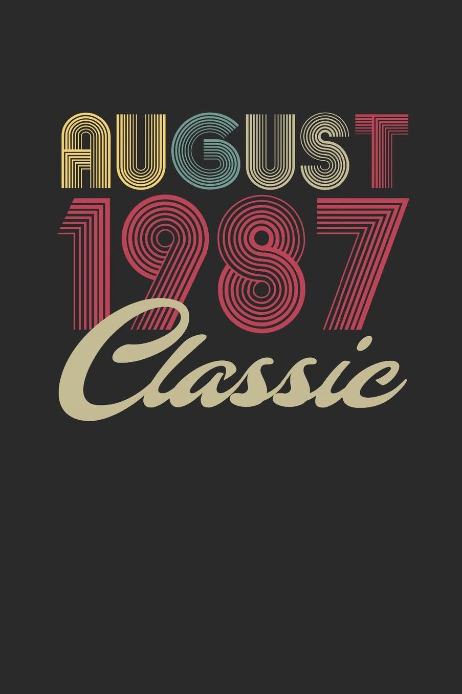 Classic August 1987: Graph Paper Journal (6 X 9 - 120 Pages/ 5 Squares per inch) for Birthday Gift Idea