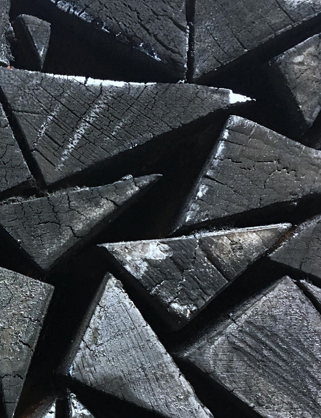 Charred Triangles: Notebook pages are half blank and half gridded for all of your projects or notes