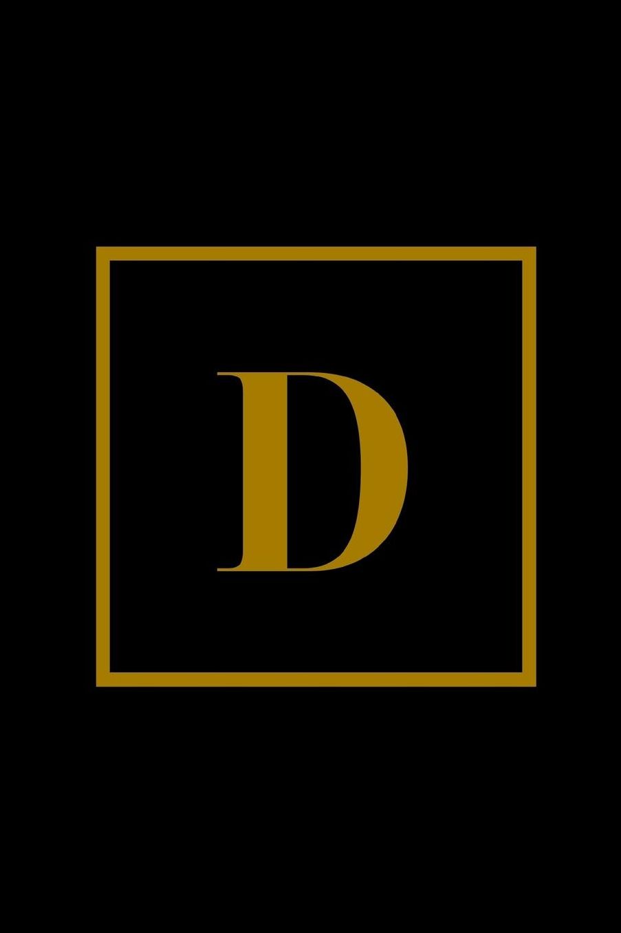 D: Elegant Monogram Journal D College Ruled Notebook for Men, Women, Girls and Boys Executive Style Minimalist Journal